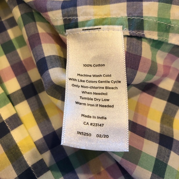 Talbots Petite Pastel Plaid Blouse - Picture 6 of 6
